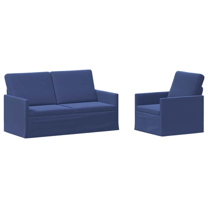 vidaXL Sofa Set 2 pcs Police Blue Velvet