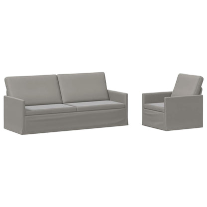vidaXL Sofa Set 2 pcs Light Grey Velvet