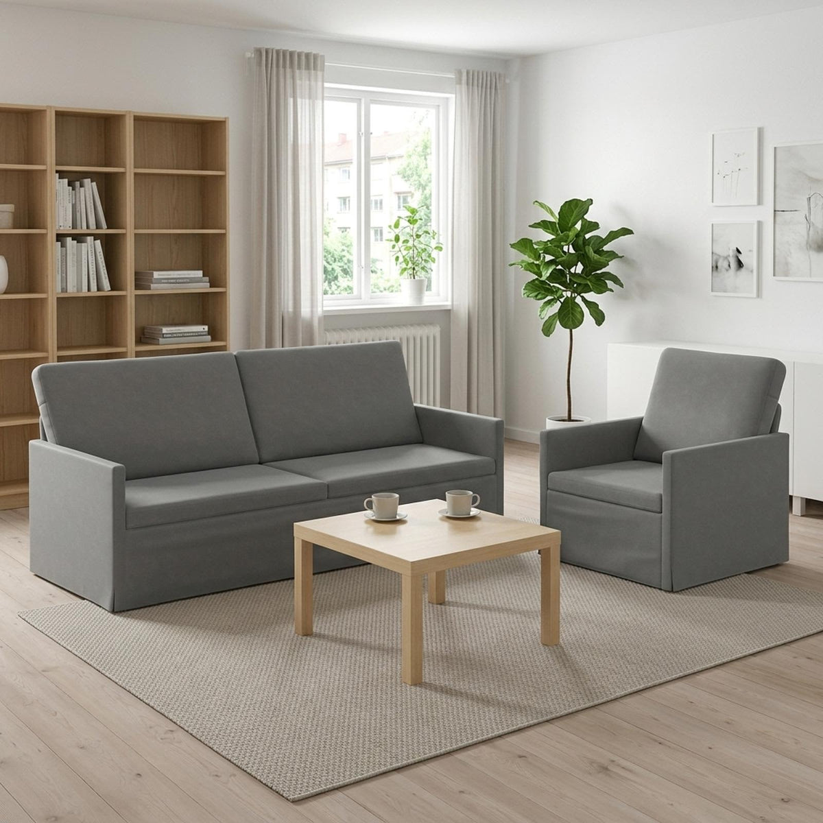 vidaXL Sofa Set 2 pcs Dark Grey Velvet