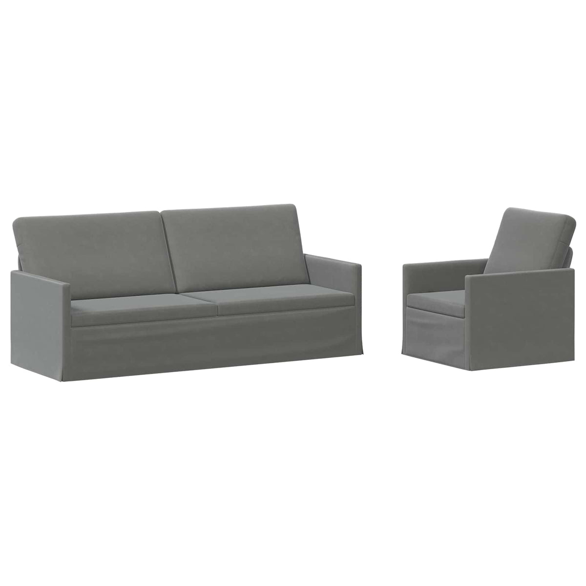 vidaXL Sofa Set 2 pcs Dark Grey Velvet
