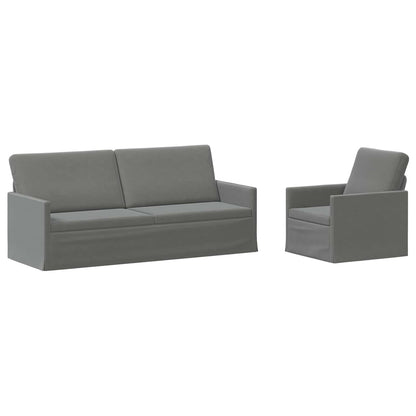 vidaXL Sofa Set 2 pcs Dark Grey Velvet