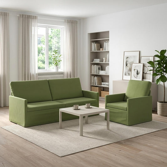 vidaXL Sofa Set 2 pcs Light Green Velvet