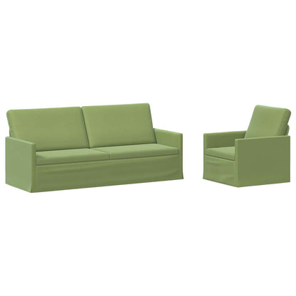 vidaXL Sofa Set 2 pcs Light Green Velvet