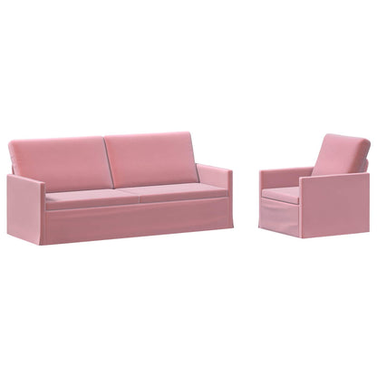 vidaXL Sofa Set 2 pcs Pink Velvet