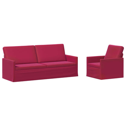 vidaXL Sofa Set 2 pcs Wine Red Velvet