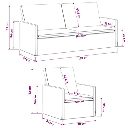 vidaXL Sofa Set 2 pcs Yellow Velvet