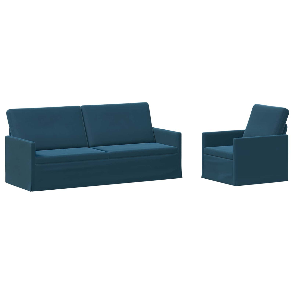 vidaXL Sofa Set 2 pcs Blue Velvet