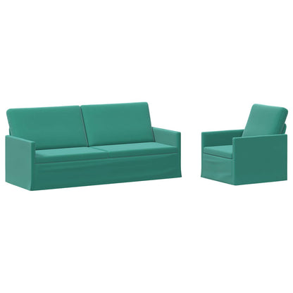 vidaXL Sofa Set 2 pcs Turquoise Velvet