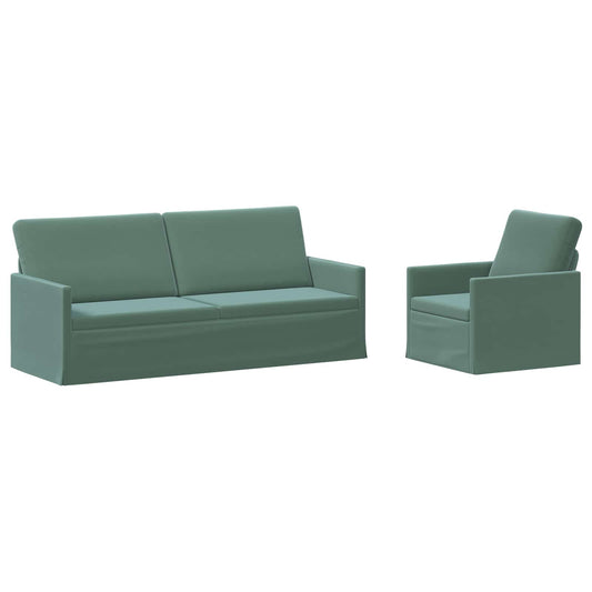 vidaXL Sofa Set 2 pcs Sea Green Velvet