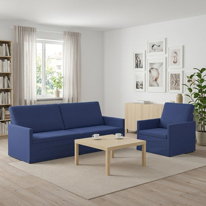 vidaXL Sofa Set 2 pcs Police Blue Velvet