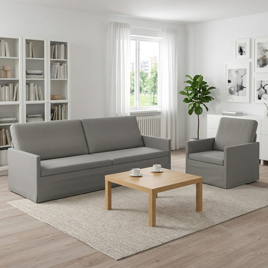 vidaXL Sofa Set 2 pcs Light Grey Velvet