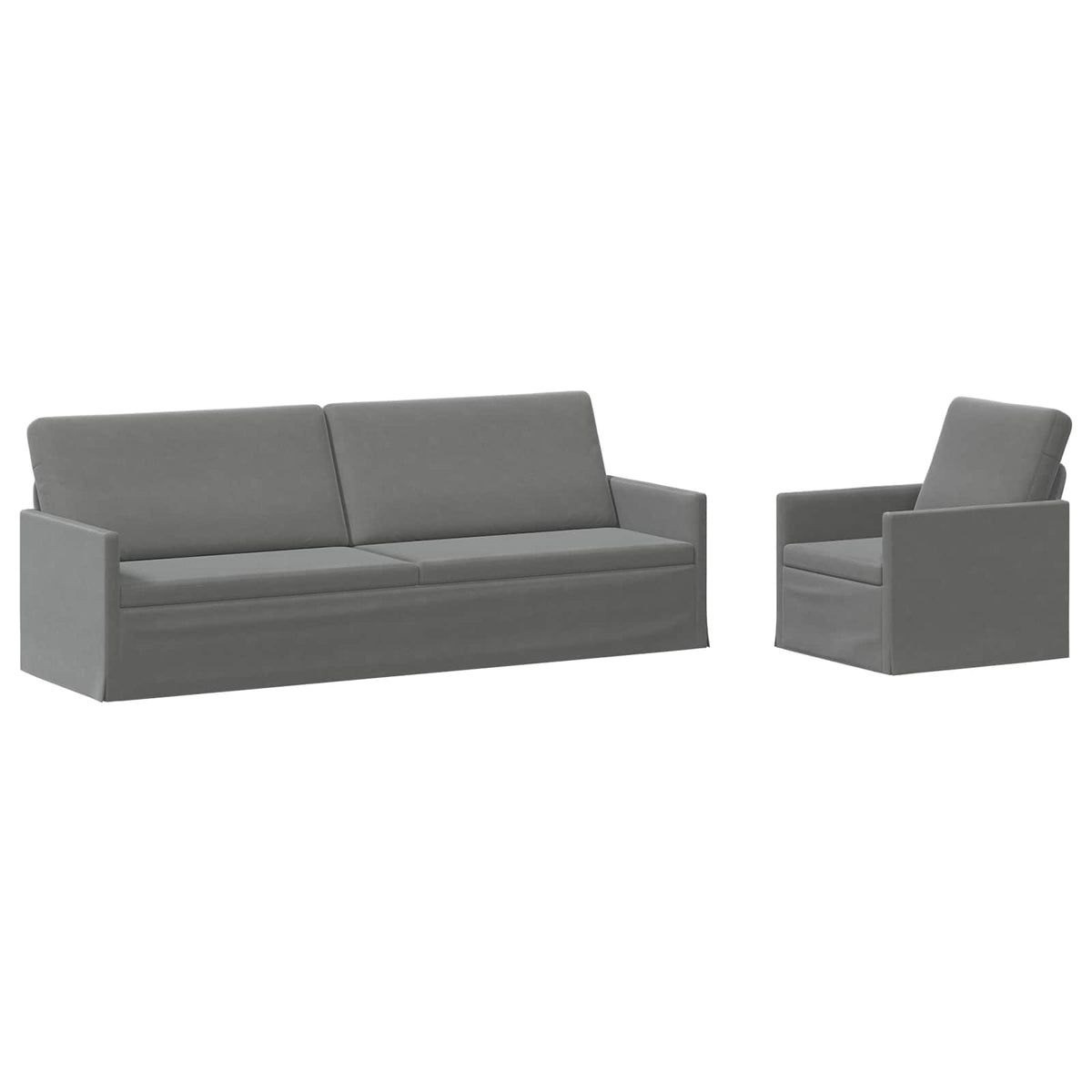 vidaXL Sofa Set 2 pcs Dark Grey Velvet