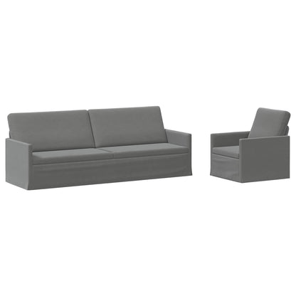 vidaXL Sofa Set 2 pcs Dark Grey Velvet
