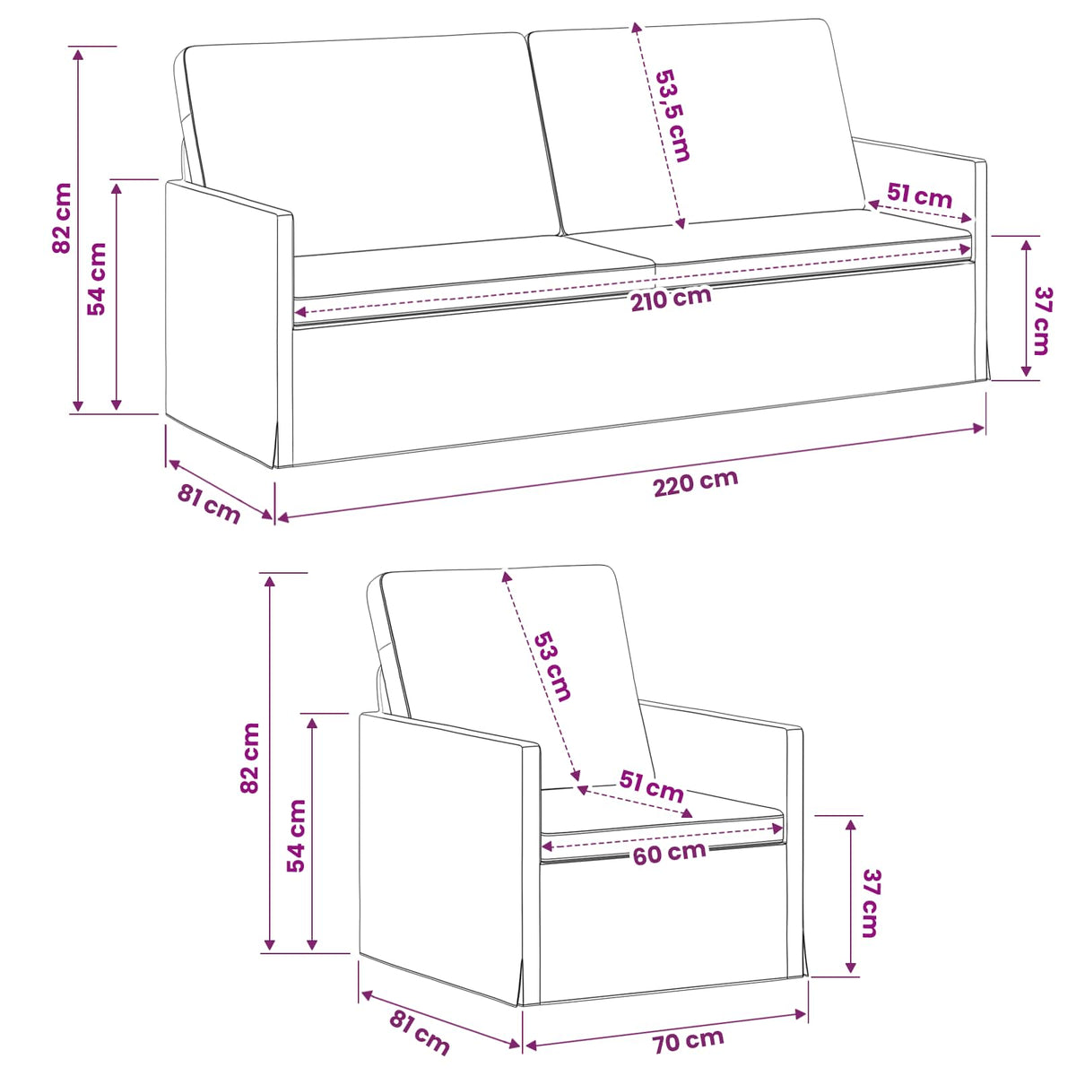 vidaXL Sofa Set 2 pcs Dark Green Velvet