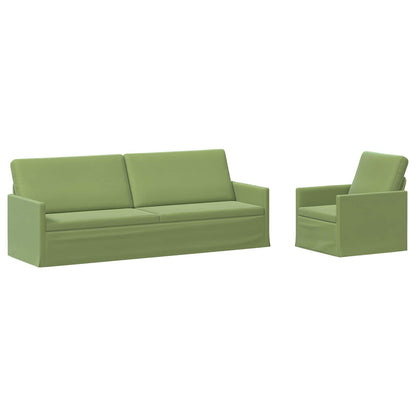 vidaXL Sofa Set 2 pcs Light Green Velvet