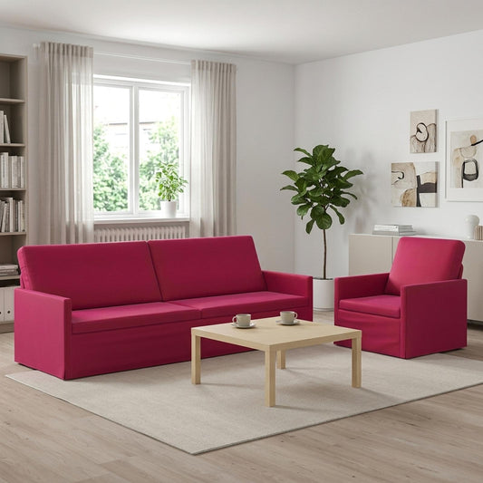 vidaXL Sofa Set 2 pcs Wine Red Velvet