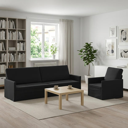 vidaXL Sofa Set 2 pcs Black Velvet
