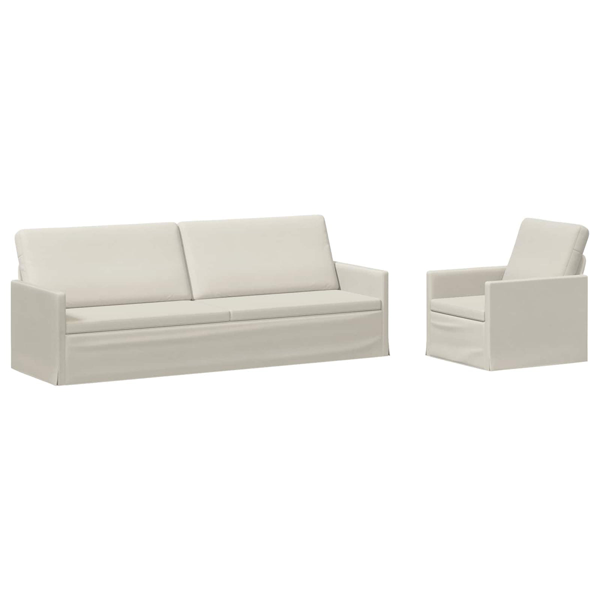 vidaXL Sofa Set 2 pcs Cream Velvet