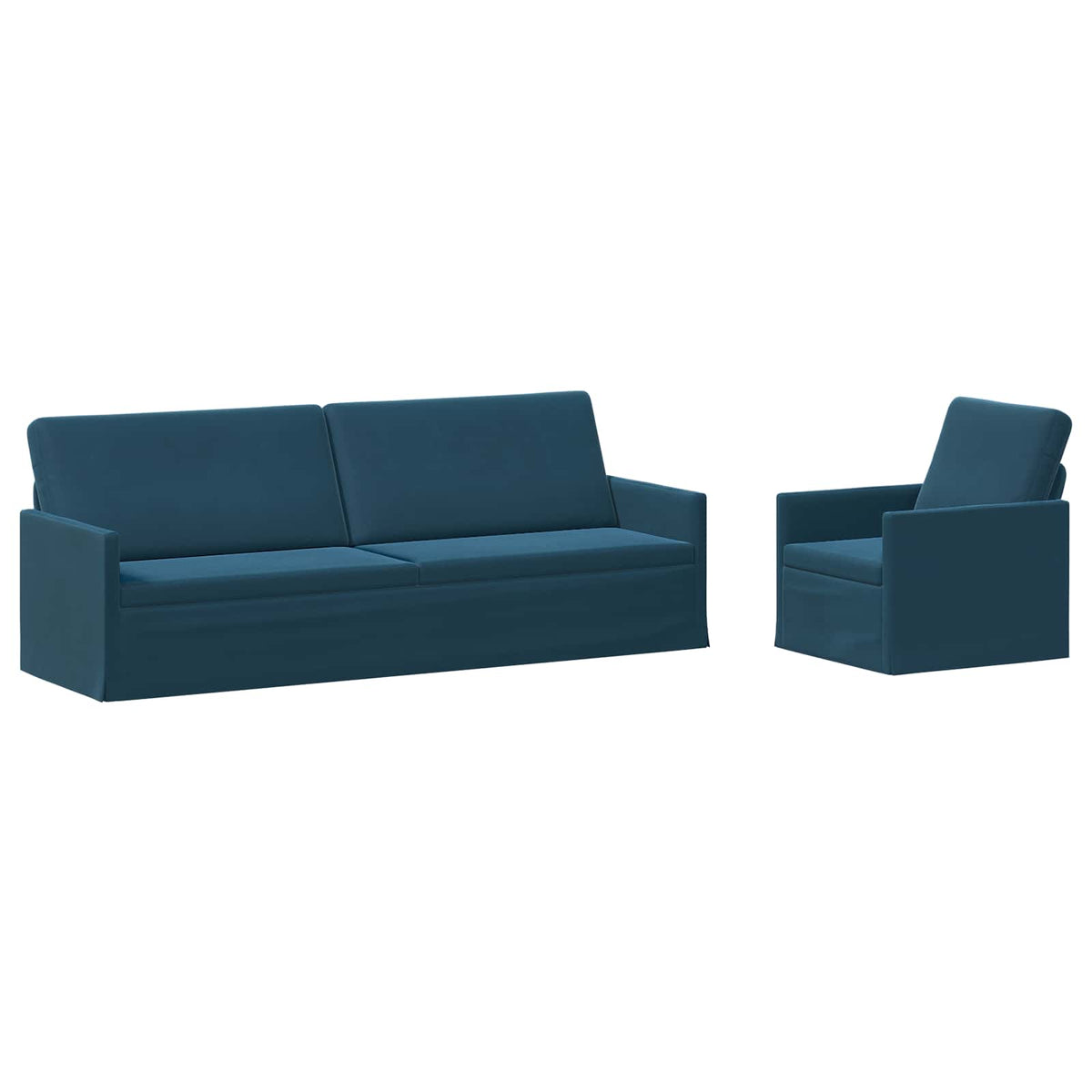 vidaXL Sofa Set 2 pcs Blue Velvet