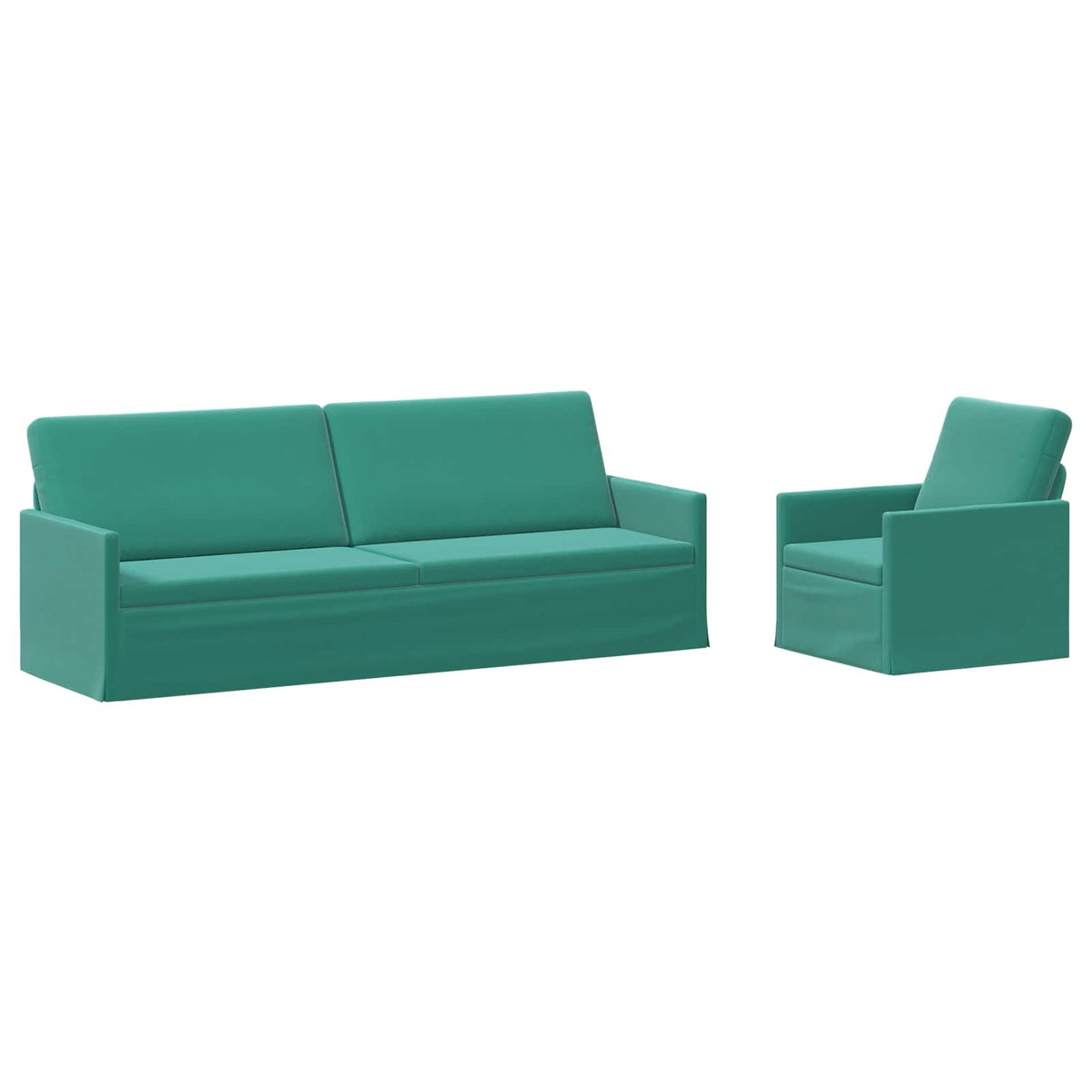 vidaXL Sofa Set 2 pcs Turquoise Velvet