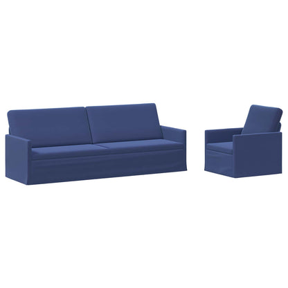 vidaXL Sofa Set 2 pcs Police Blue Velvet