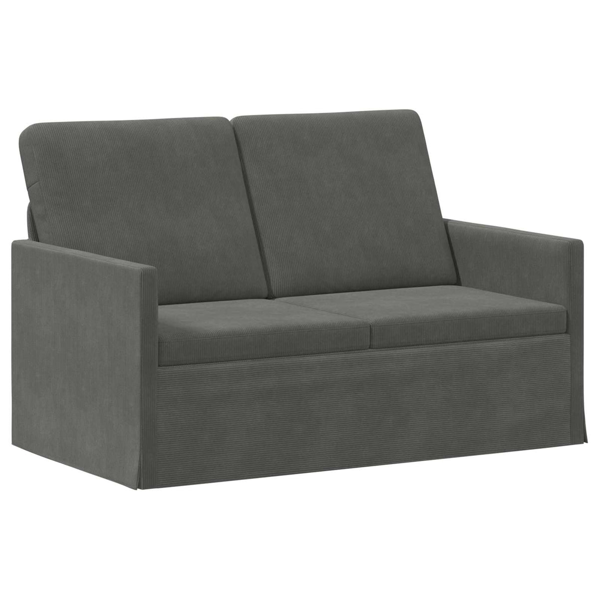 vidaXL Sofa Set 2 pcs Dark Grey Corduroy Fabric