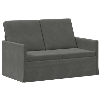 vidaXL Sofa Set 2 pcs Dark Grey Corduroy Fabric