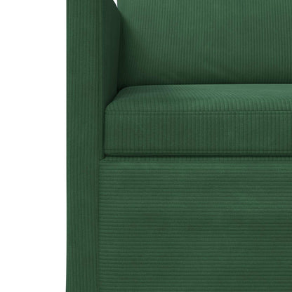vidaXL Sofa Set 2 pcs Jungle Green Corduroy Fabric