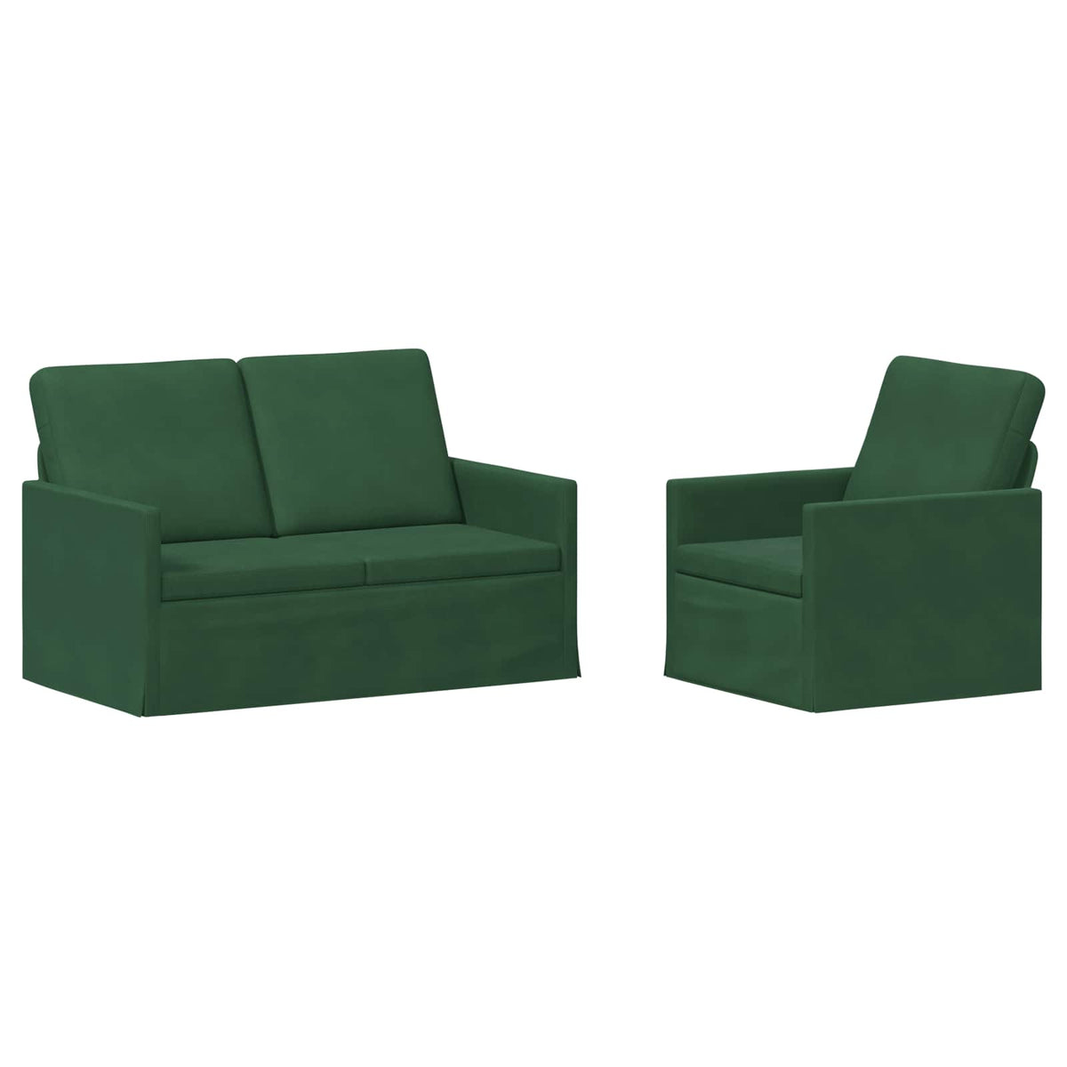 vidaXL Sofa Set 2 pcs Jungle Green Corduroy Fabric