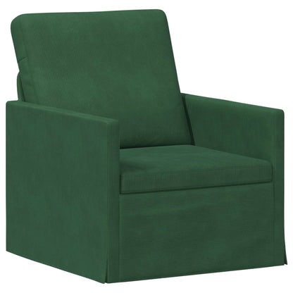 vidaXL Sofa Set 2 pcs Jungle Green Corduroy Fabric