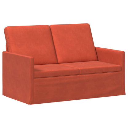 vidaXL Sofa Set 2 pcs Red Orange Corduroy Fabric