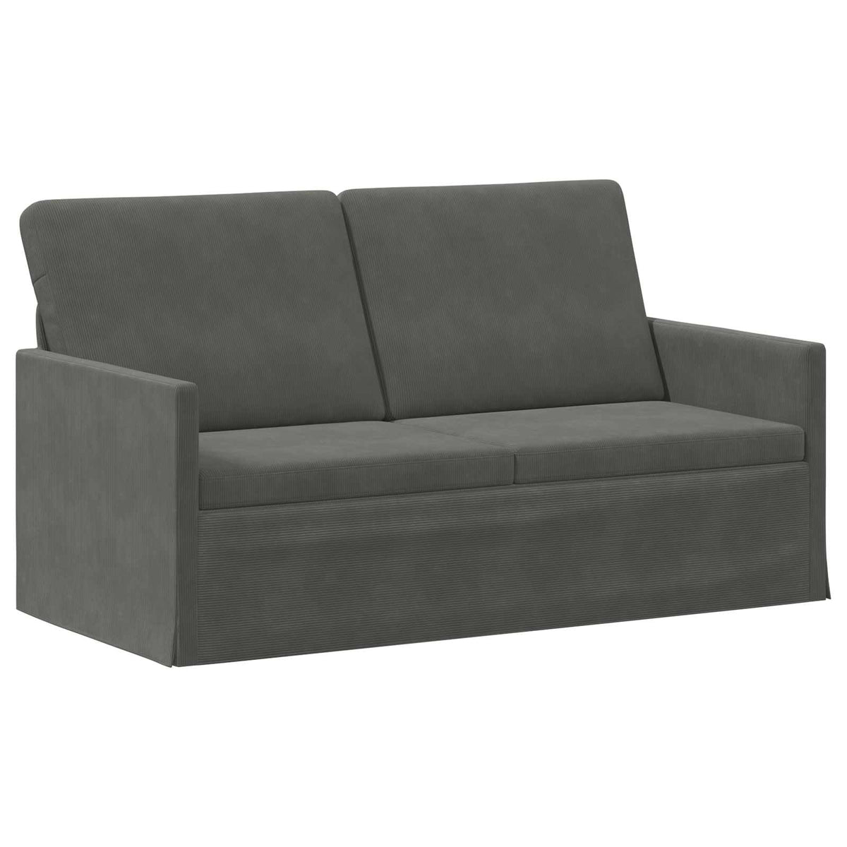 vidaXL Sofa Set 2 pcs Dark Grey Corduroy Fabric