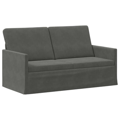 vidaXL Sofa Set 2 pcs Dark Grey Corduroy Fabric