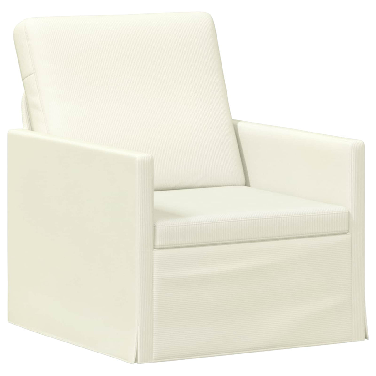 vidaXL Sofa Set 2 pcs Cream Corduroy Fabric