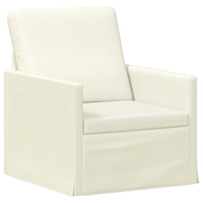 vidaXL Sofa Set 2 pcs Cream Corduroy Fabric