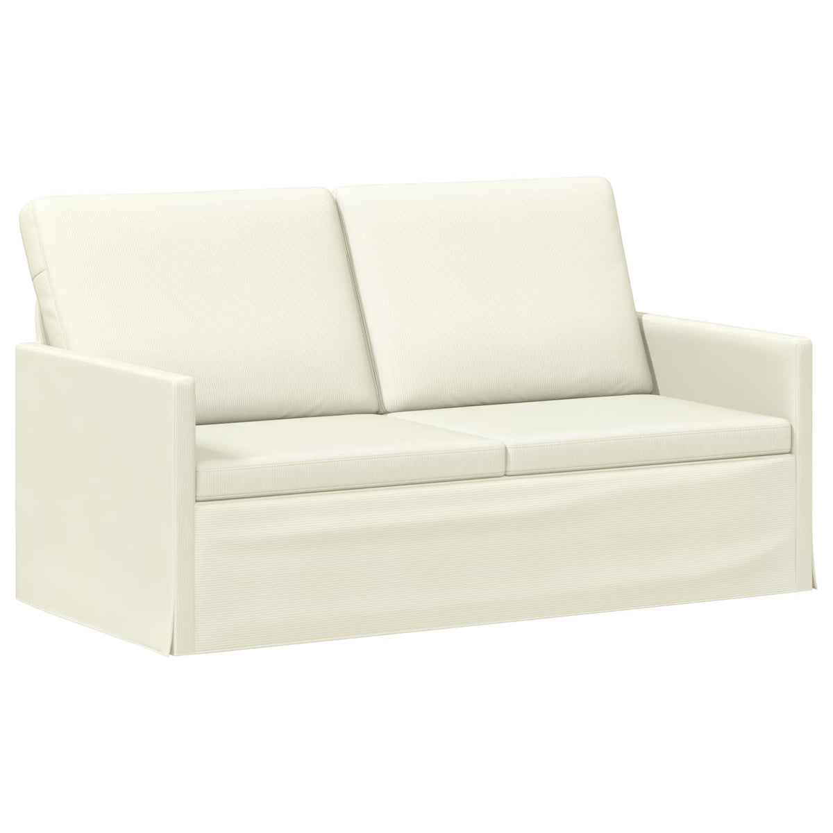 vidaXL Sofa Set 2 pcs Cream Corduroy Fabric