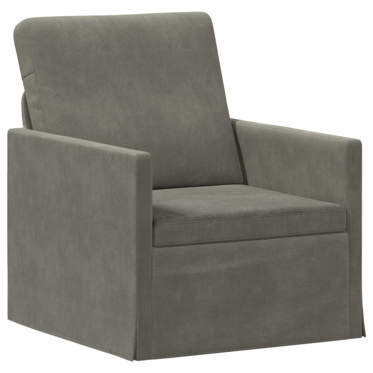 vidaXL Sofa Set 2 pcs Light Grey Corduroy Fabric