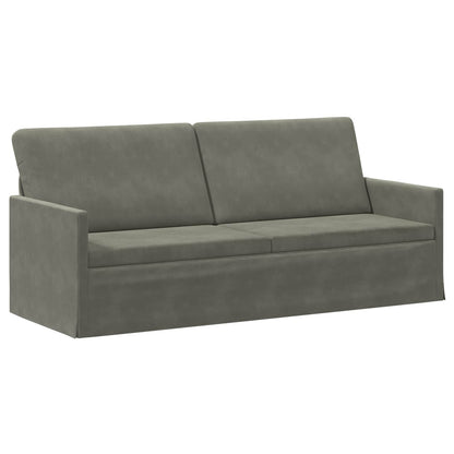 vidaXL Sofa Set 2 pcs Light Grey Corduroy Fabric