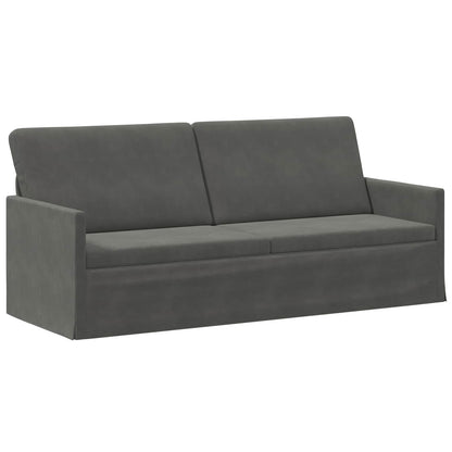 vidaXL Sofa Set 2 pcs Dark Grey Corduroy Fabric