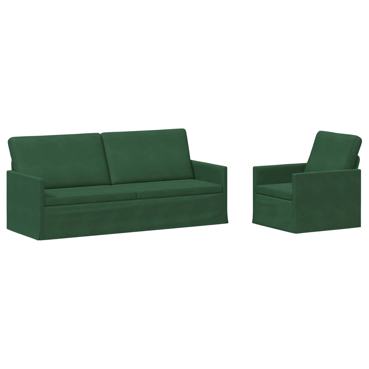 vidaXL Sofa Set 2 pcs Jungle Green Corduroy Fabric
