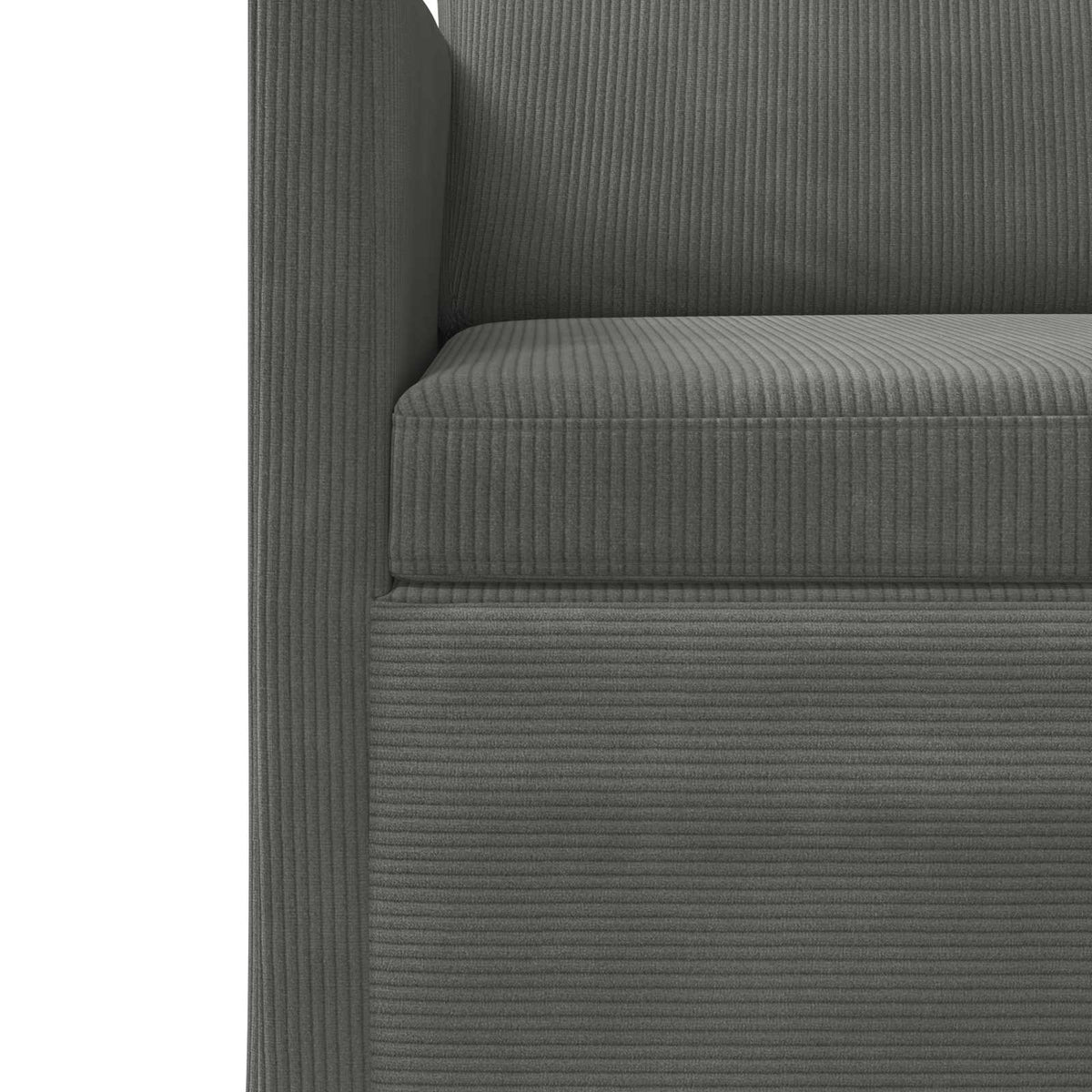 vidaXL Sofa Set 2 pcs Dark Grey Corduroy Fabric