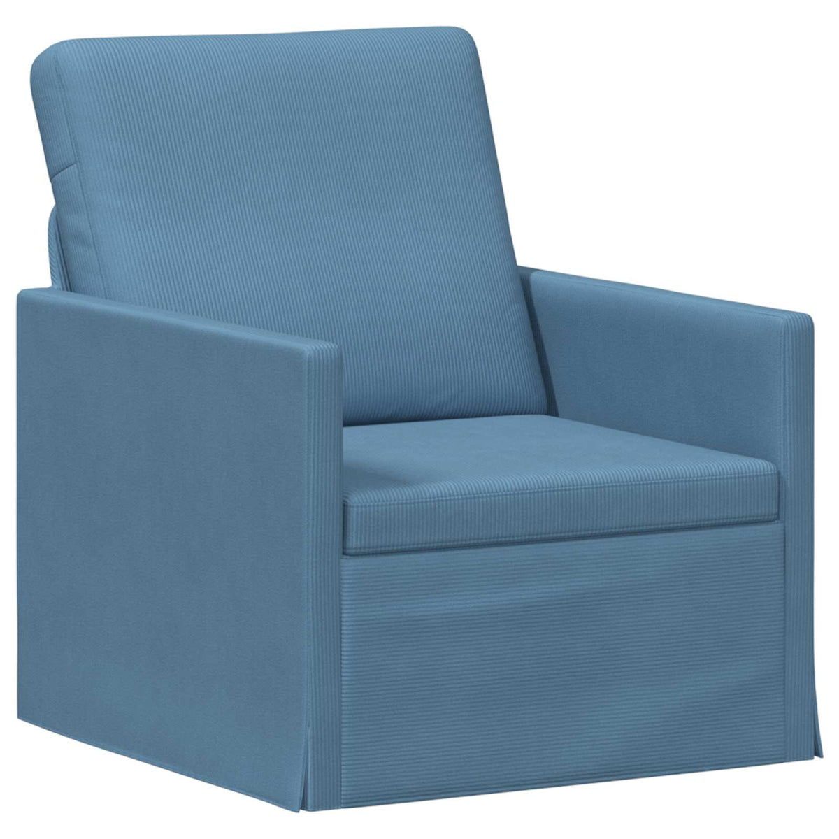 vidaXL Sofa Set 2 pcs Blue Corduroy Fabric