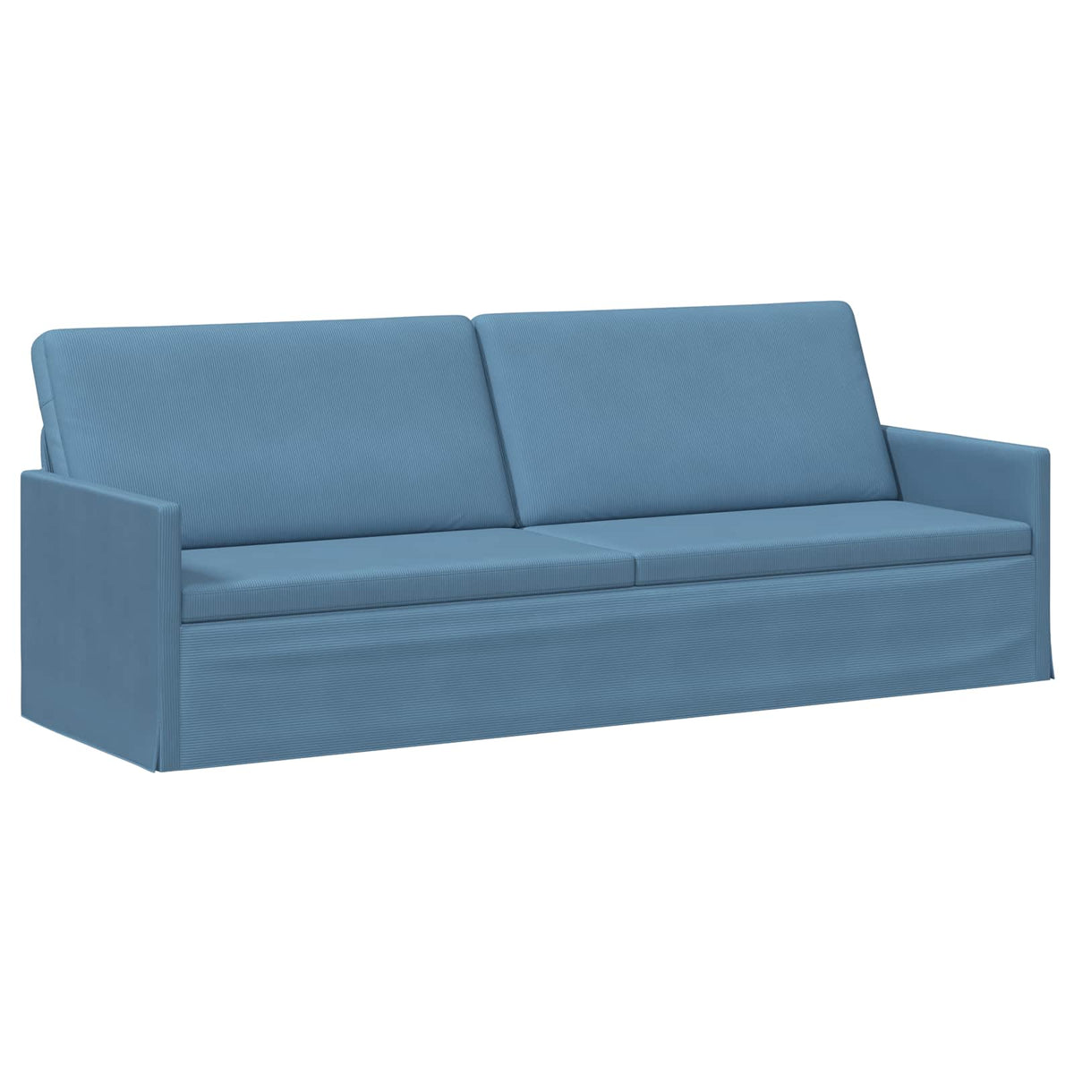 vidaXL Sofa Set 2 pcs Blue Corduroy Fabric