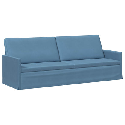 vidaXL Sofa Set 2 pcs Blue Corduroy Fabric