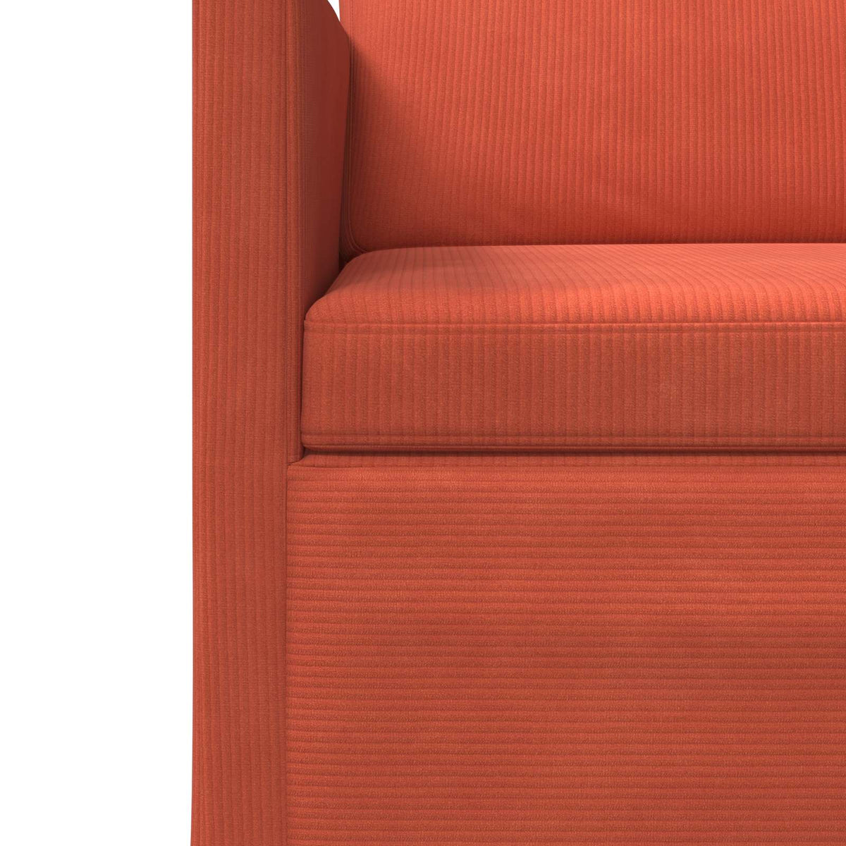 vidaXL Sofa Set 2 pcs Red Orange Corduroy Fabric