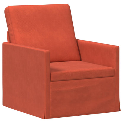 vidaXL Sofa Set 2 pcs Red Orange Corduroy Fabric