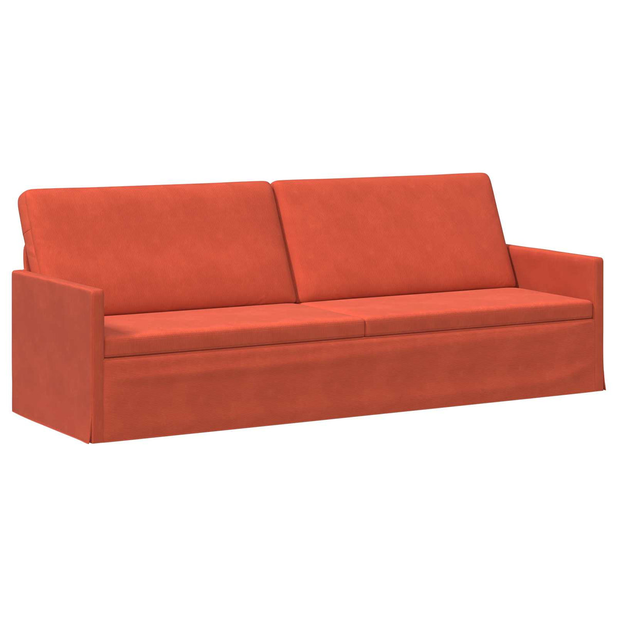 vidaXL Sofa Set 2 pcs Red Orange Corduroy Fabric
