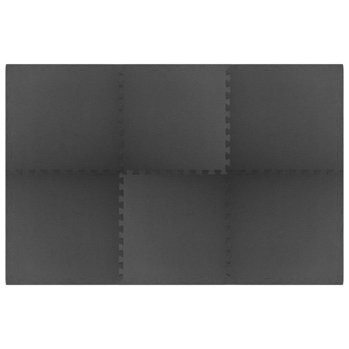vidaXL Pool Ground Mat 6 pcs Black 2.16 ㎡ EVA Foam