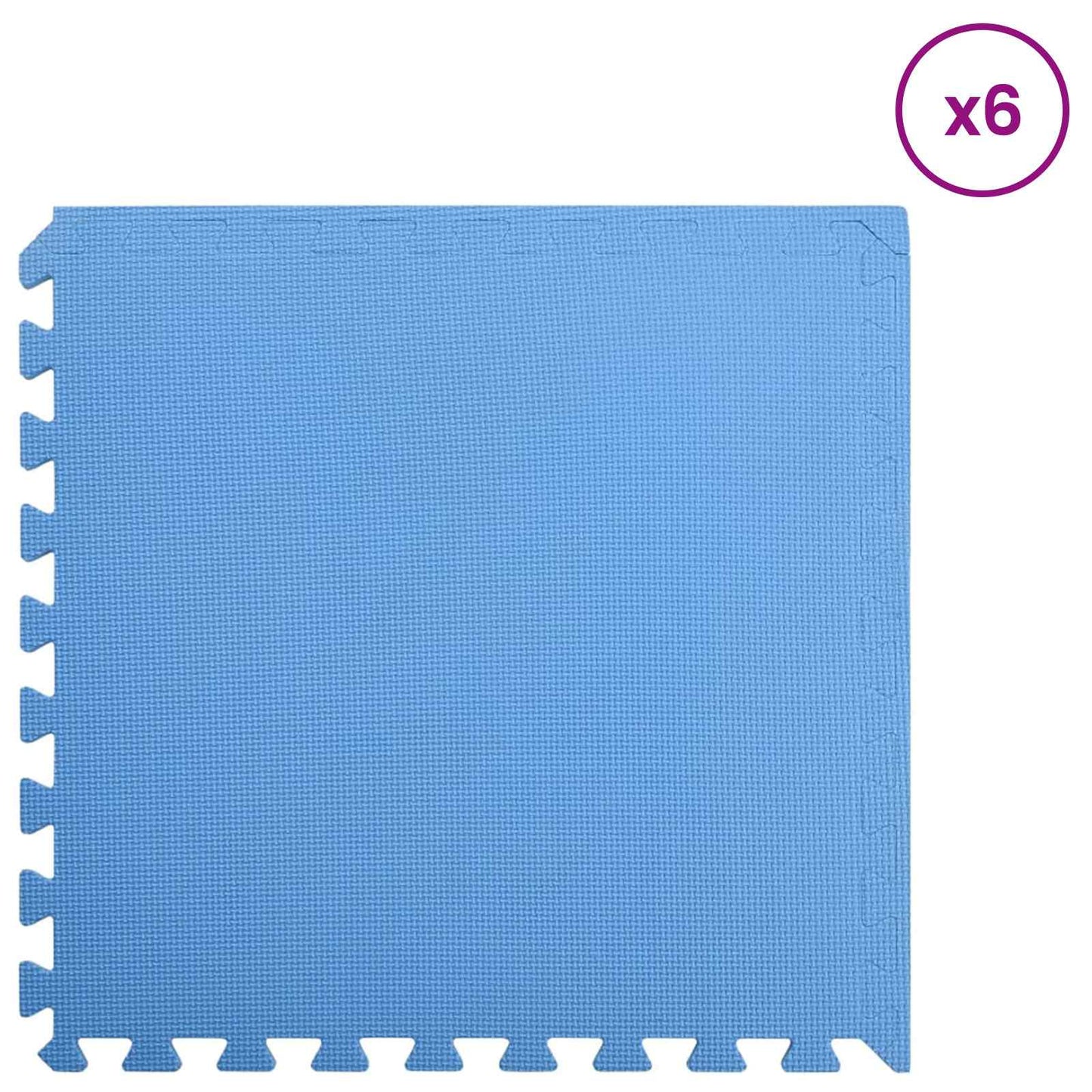 vidaXL Pool Ground Mat 6 pcs Blue 2.16 ㎡ EVA Foam