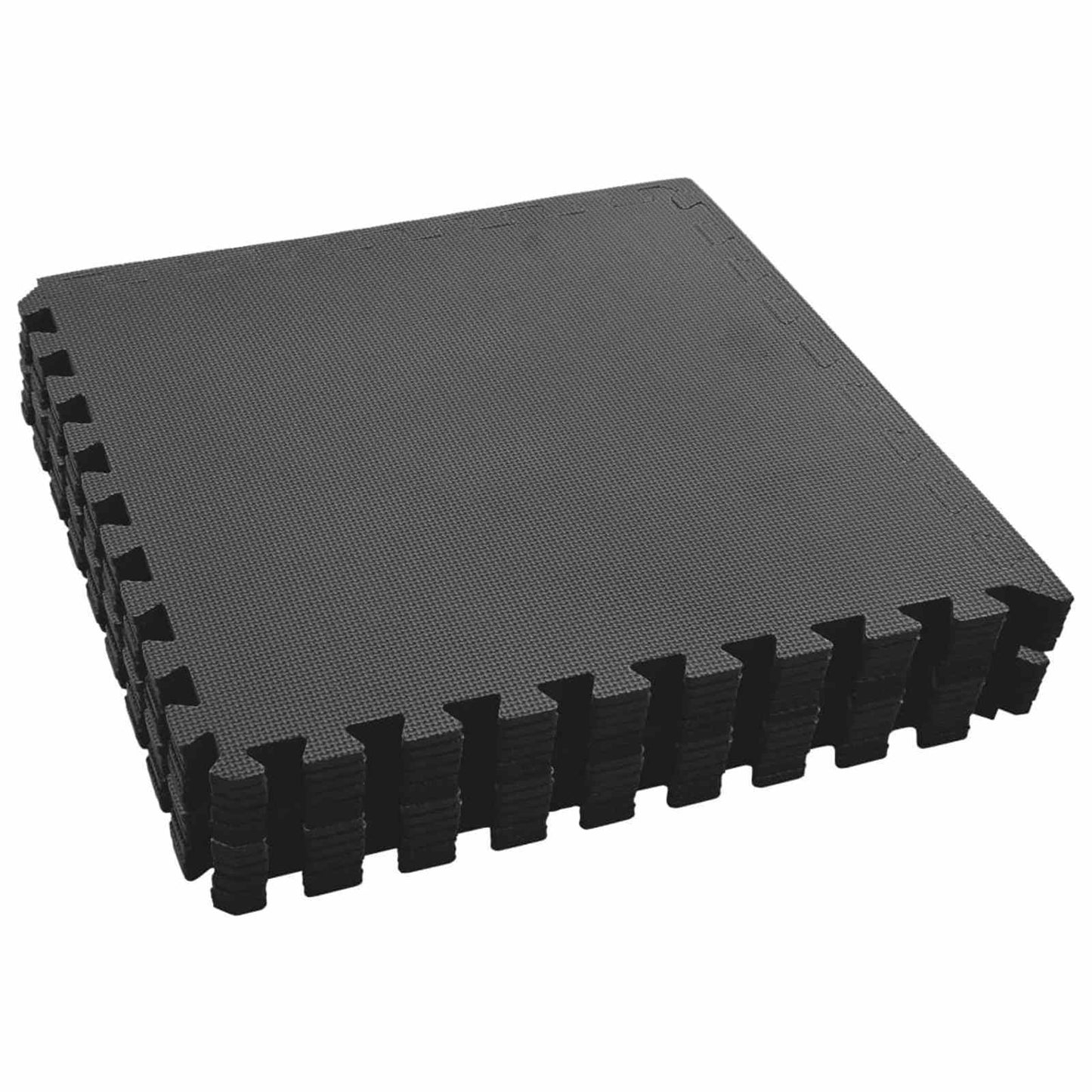 vidaXL Pool Ground Mat 12 pcs Black 4.32 ㎡ EVA Foam